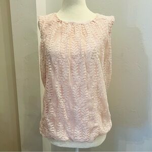 Liz Claiborne Womens Sleeveless Pullover Flowy Top Shirt Blouse Rose Pink M